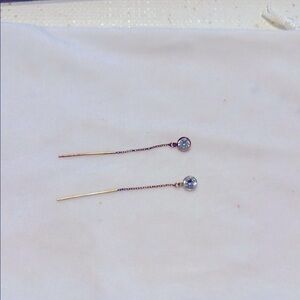 Gold and diamond jewel Drop Earrings